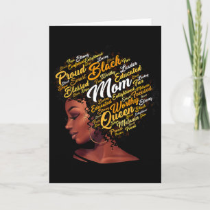 Black woman mum african american happy mother's da card