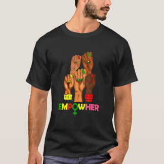 Black Woman Nails African American Black History M T-Shirt