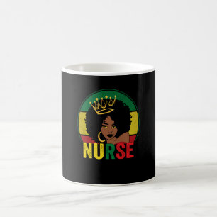 Black Woman Nurse Afro Melanin Vintage Black Histo Coffee Mug