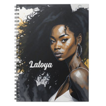 Black woman Personalised Notebook
