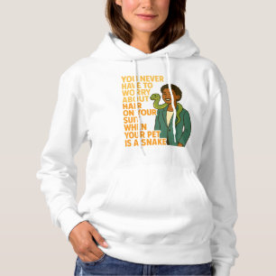 Black Woman & Pet Snake – No Suit Hair Funny Quote Hoodie