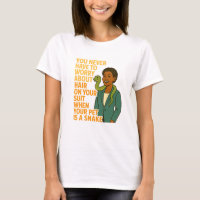 Black Woman & Pet Snake – No Suit Hair Funny Quote