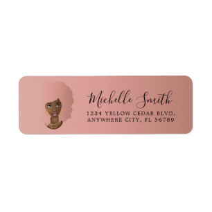 Black Woman, Pink Natural Hair Afro