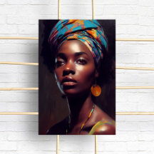 Black Woman Portrait Oil Painting