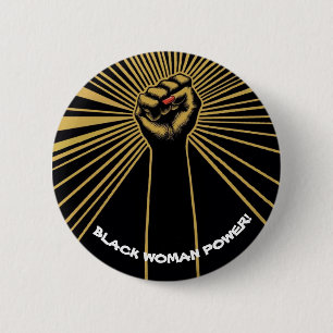 Black Woman Power! 6 Cm Round Badge