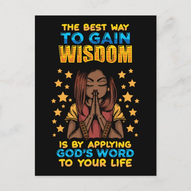 Black woman prayer warrior praying to God Postcard (Front)