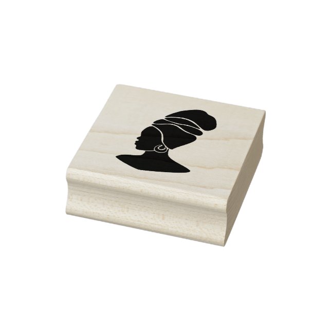 Black Woman Rubber Stamp (Stamp)