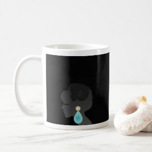Black Woman Silhouette Dark Glamour Coffee Mug