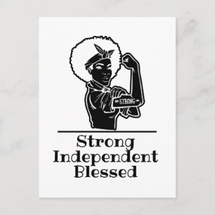 Black Woman Strong Postcard