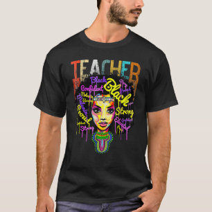 Black Woman Teacher Afro Shirt Black History Month