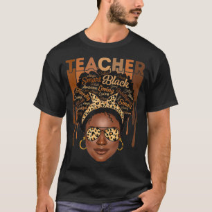 Black Woman Teacher Afro Smart African American Lo T-Shirt