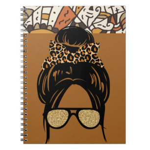 Black Woman Tribal pattern Spiral Photo Notebook