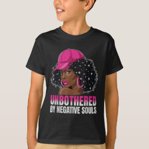 Black Woman Unbothered African American Afro Queen T-Shirt