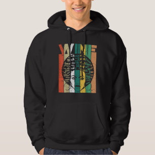 Black Woman Wine Afro Retro Cool Black History Mon Hoodie