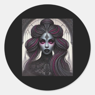 Black Woman With Intricate Braids Sticker