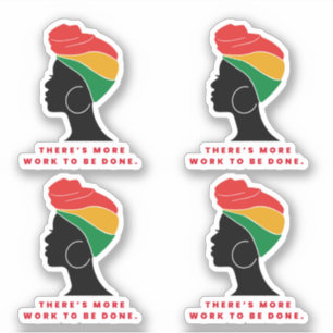 Black Woman_Work Vinyl Stickers 4ct