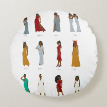 Black Woman Zodiac Pillow