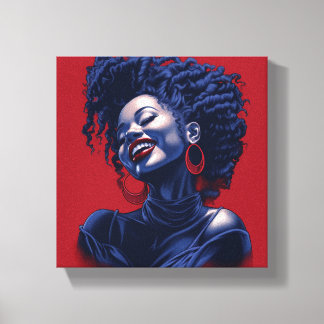 BLACK WOMANS JOY CANVAS PRINT