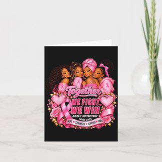 Black Women African Aamerican Breast Cancer Squad Card