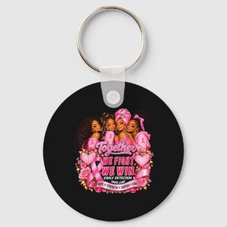 Black Women African Aamerican Breast Cancer Squad Key Ring