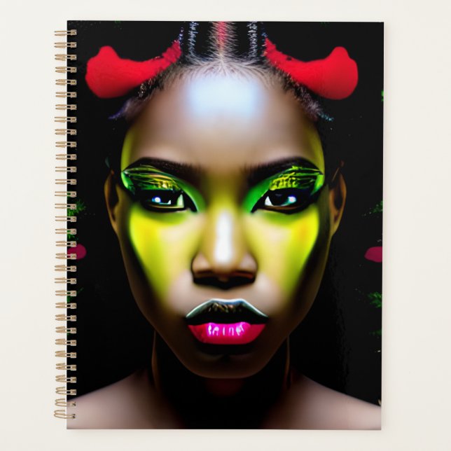 Black women African American melanin sista queen Planner (Front)