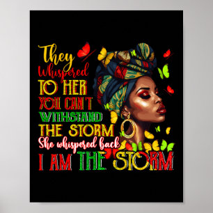 Black Women African Melanin Black History Month Wo Poster