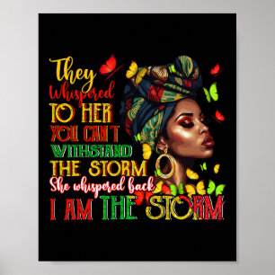 Black Women African Melanin Black History Month Wo Poster