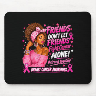 Black Women African Pink Breast Cancer Awareness Mouse Mat