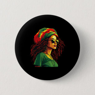 Black Women Afro American Juneteenth Women Afrocen 6 Cm Round Badge