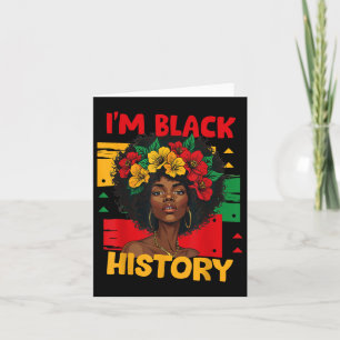 Black Women Afro Hair Black History Month I Am Bla Card