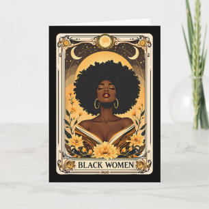Black Women Afro Hair Black History Month Tarot Ca Card