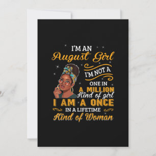 Black Women August Birthday Gifts Im A Leo Queen Holiday Card