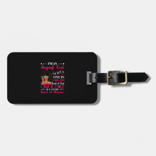 Black Women August Birthday Gifts Im A Leo Queen Luggage Tag