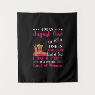 Black Women August Birthday Gifts Im A Leo Queen Tapestry