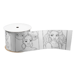 Black Women Beauty Satin Ribbon