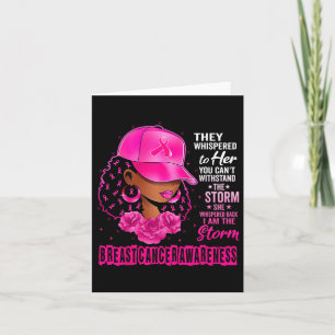 Black Women Breast Cancer Survivor Pink Ribbon I'm Card