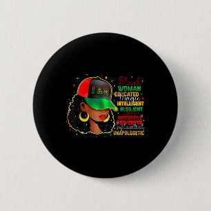 Black Women Educated Magic Intelligent Black Histo 6 Cm Round Badge