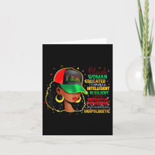 Black Women Educated Magic Intelligent Black Histo Card