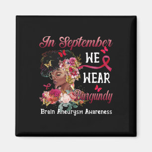 Black Women Flower Butterfly Brain Aneurysm Awaren Magnet