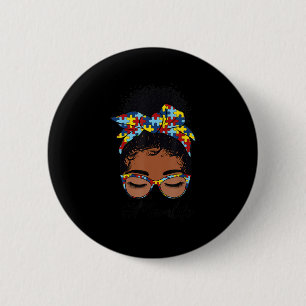 Black Women Girls Autistic Autism Awareness Mum Li 6 Cm Round Badge