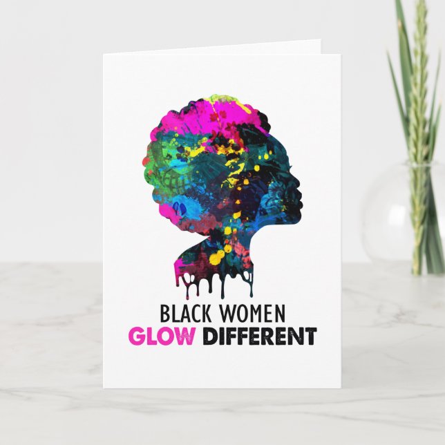 black women glow different card (Front)