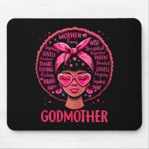 Black women godmother mom african american happy mouse mat