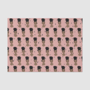 Black Women, Gold Shades, Black Dots, Blush Pink Tissue Paper