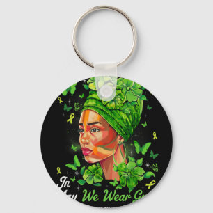 Black Women In May We Wear Green Mental Health Awa Key Ring
