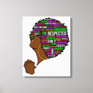 Black women inspirational positive black queen mel canvas print