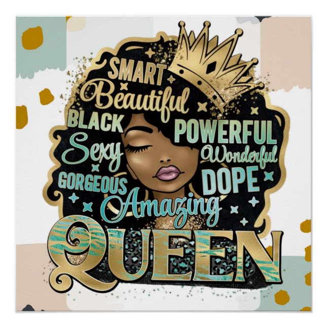 Black women inspirational positive black queen mel poster (Front)