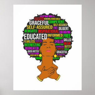 Black women inspirational positive black queen mel poster