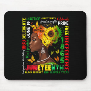 Black Women Juneteenth 1865 Celebrate Black Histor Mouse Mat