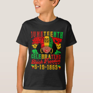 Black Women Juneteenth Flag Celebrating Black Free T-Shirt