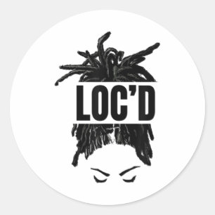 Black Women LOC'd - Funny Melanin Afro Lover Classic Round Sticker